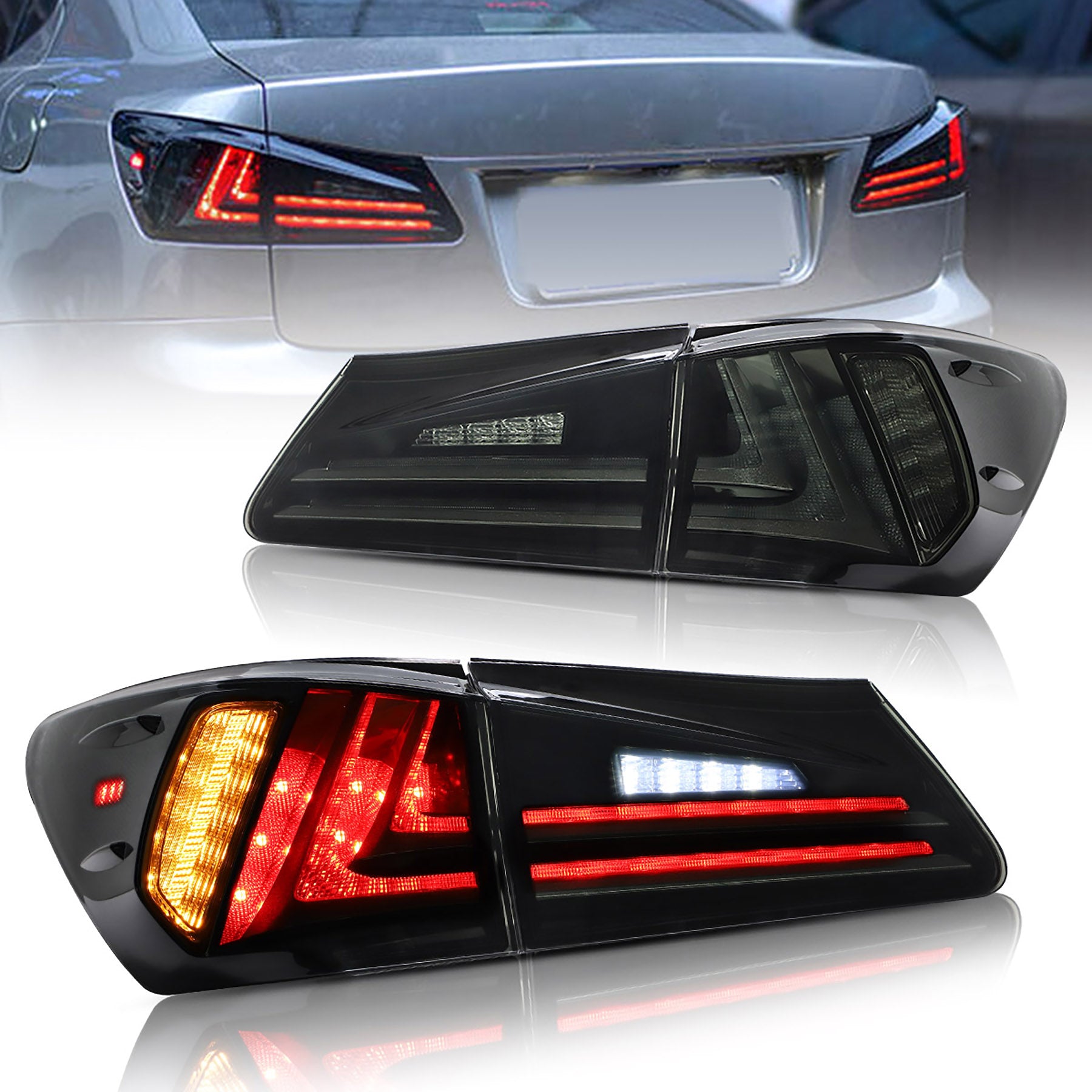 VLAND LED Tail Lights For 2005-2013 Lexus is250 is350/ 2007-2014