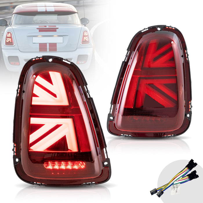 VLAND LED-Rücklichter für 2007–2013 Mini Cooper [Schrägheck] R56 R57 R58 R59 Union Jack Rückleuchten
