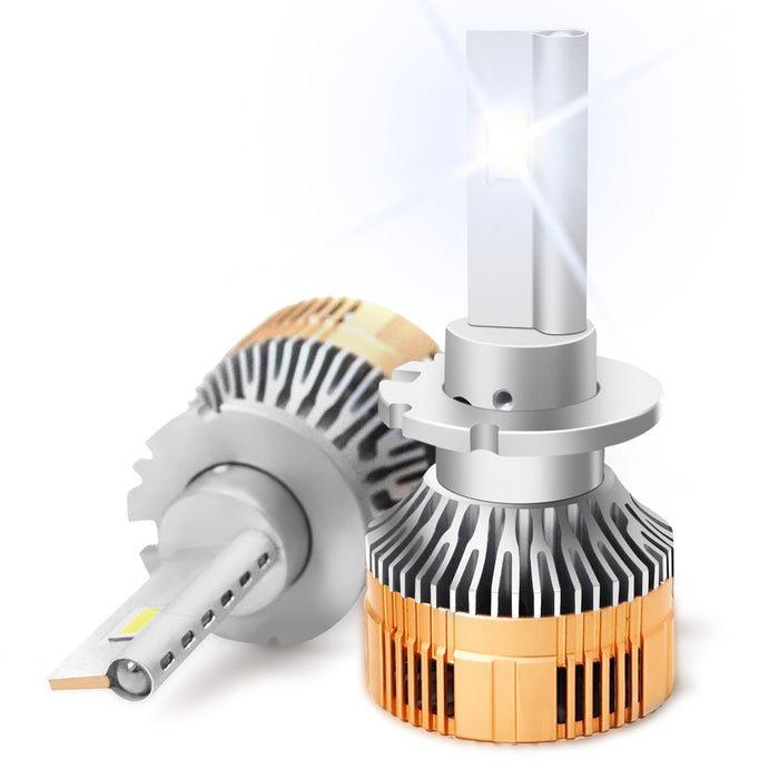 VLAND D2H LED Bulbs Conversion Kit Super Bright Cold White for Projector headlights Hi/Lo Beam, 6000 Lumen, 6300K, 60W, DC 9~36V
