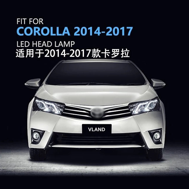 VLAND LED Headlights For 2014–2019 Toyota Corolla 0257-GWBC
