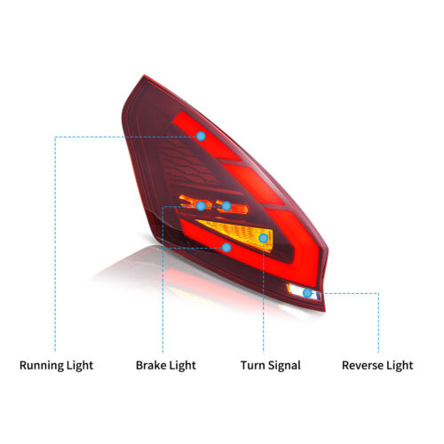 2012-2019 Ford Fiesta Hatchback/Van LED Taillights Assembly