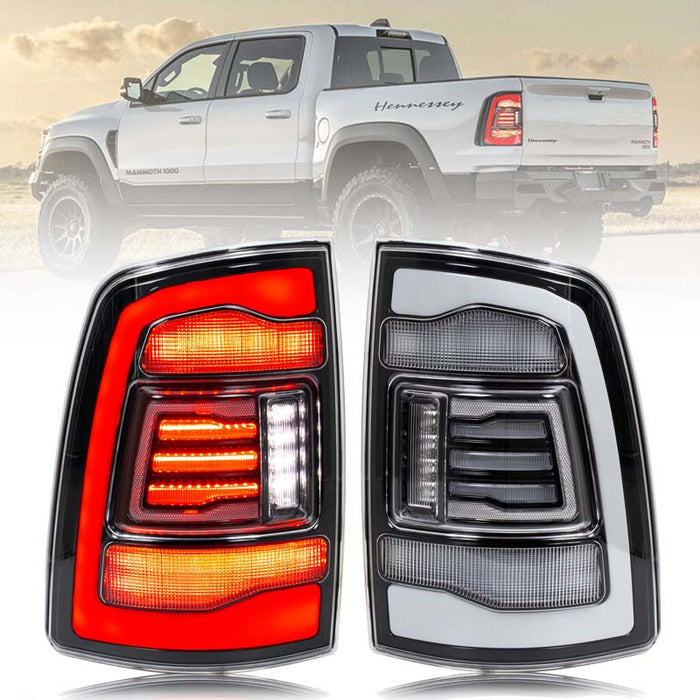 2009-2018 RAM 1500 2500 3500 LED Taillights Amber Sequential Turn Signal