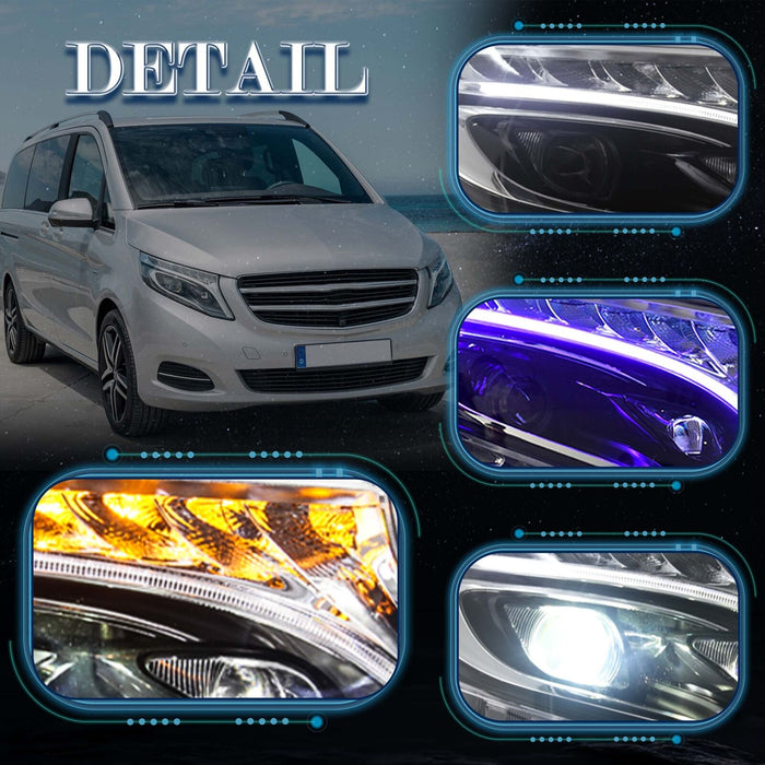 2014-2023 Mercedes Benz V-Class Vito W447 LED Headlights