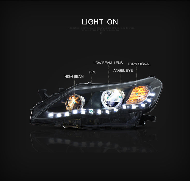VLAND LED  ヘッドライトトヨタ・マークX 2代目前期用 2009-2012 （丰田锐志大灯/Toyota  Mark X headlights）