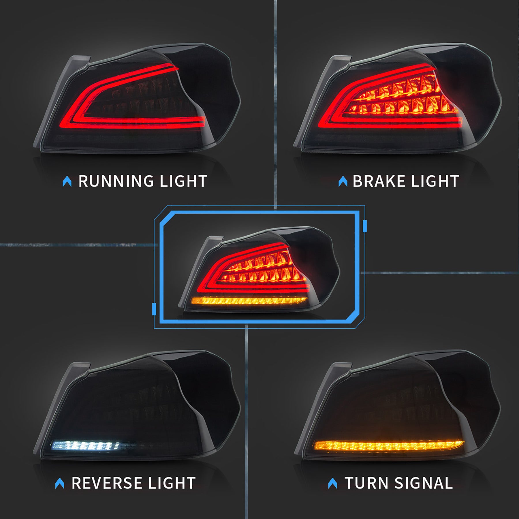 VLAND LED Headlights+Taillights For 2015-2021 Subaru WRX