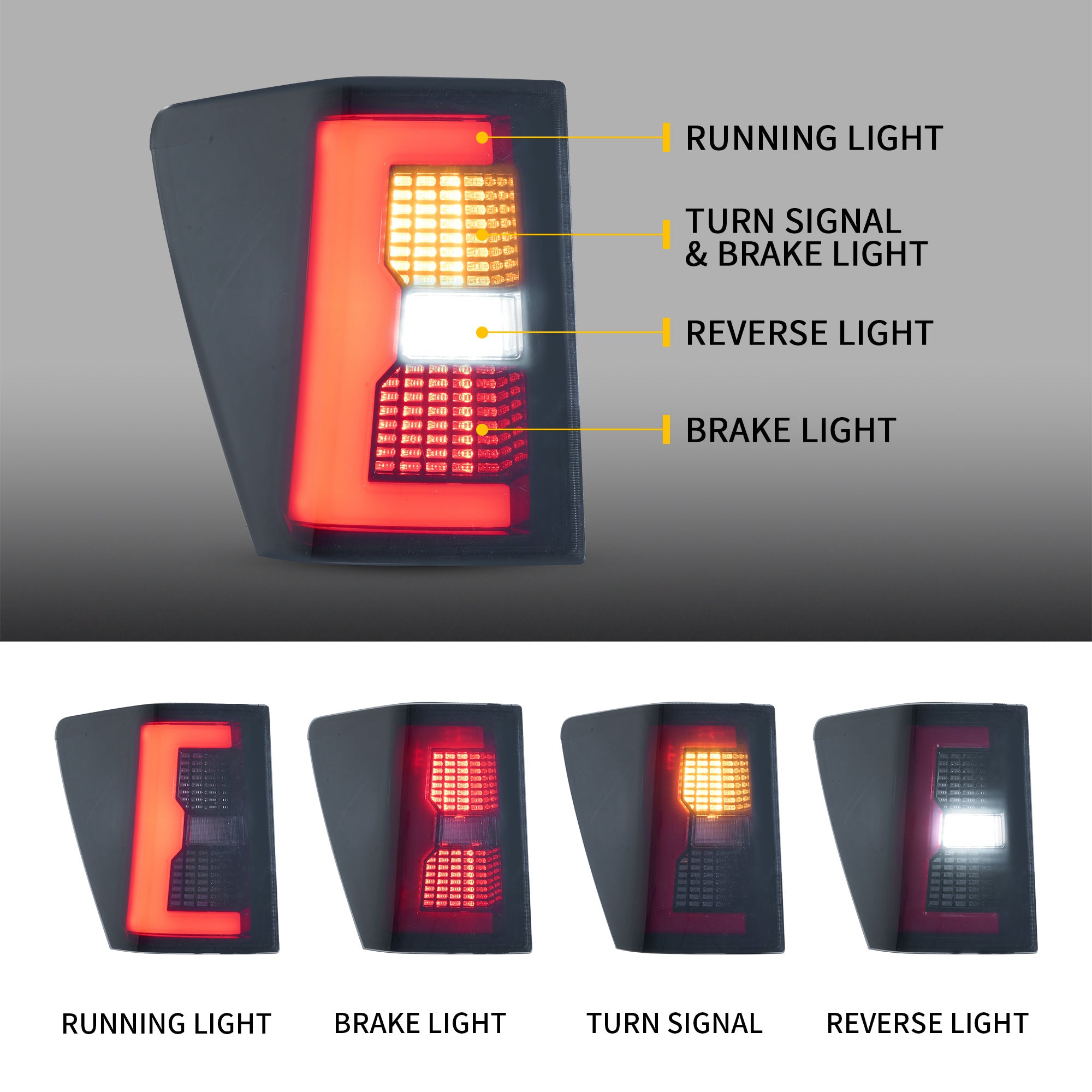 2005-2010 Jeep Grand Cherokee Full LED Taillights