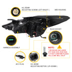Faros delanteros LED VLAND para Hyundai Sonata 2011-2014 excepto modelos híbridos