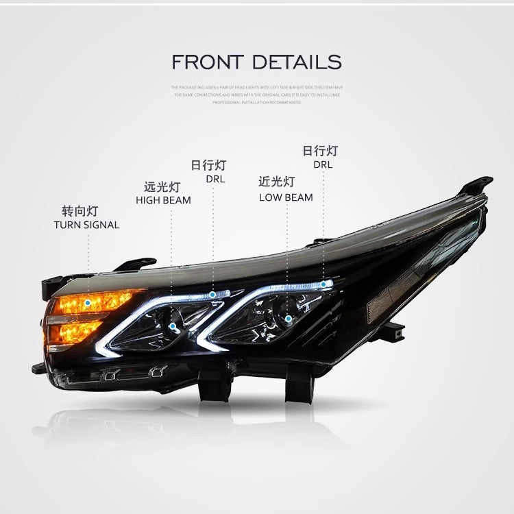 VLAND LED Headlights For 2014–2019 Toyota Corolla 0251-GNBC