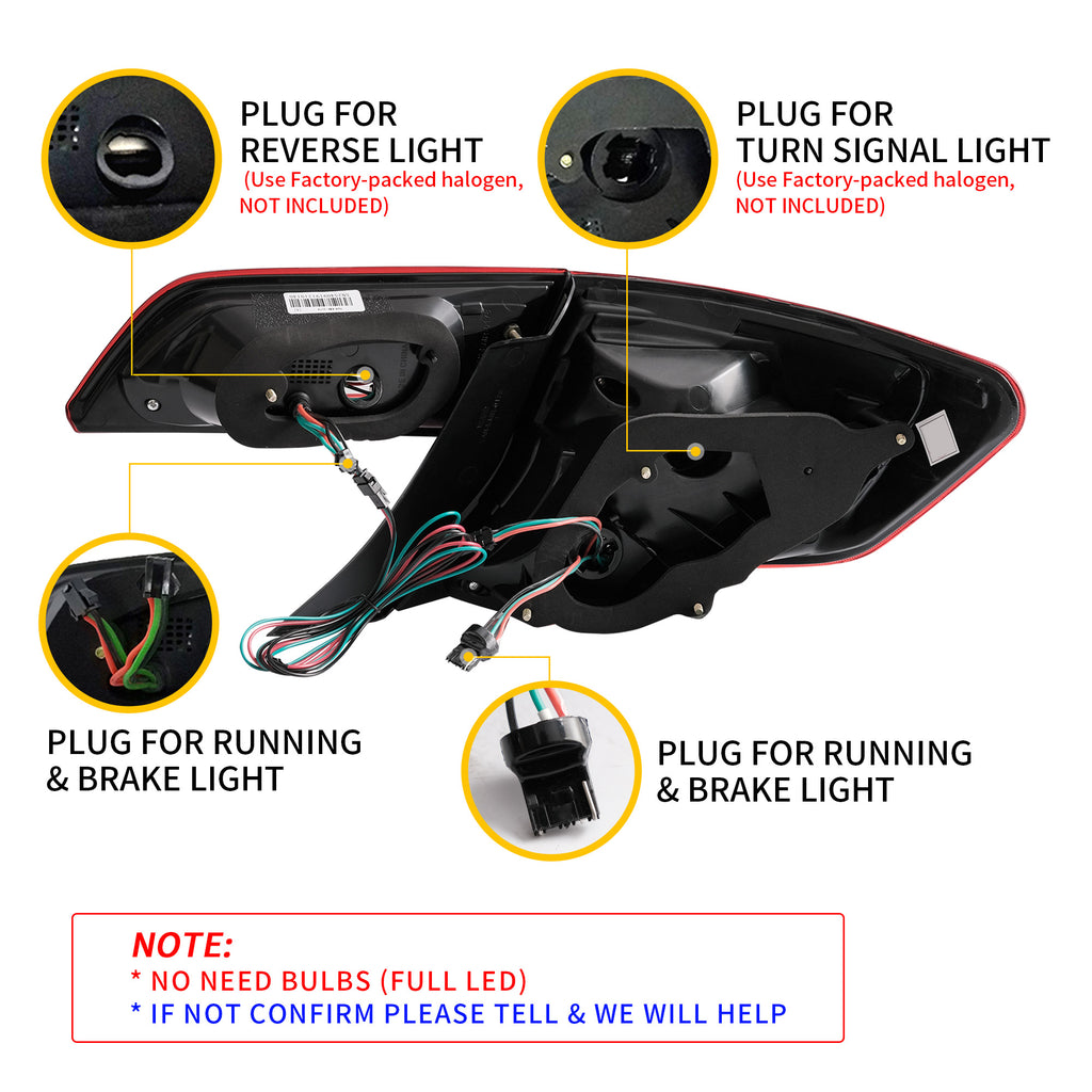 VLAND LED Tail Lights For Toyota Camry 2012-2014 XV50 7th Gen (MOQ of 100 Pairs)