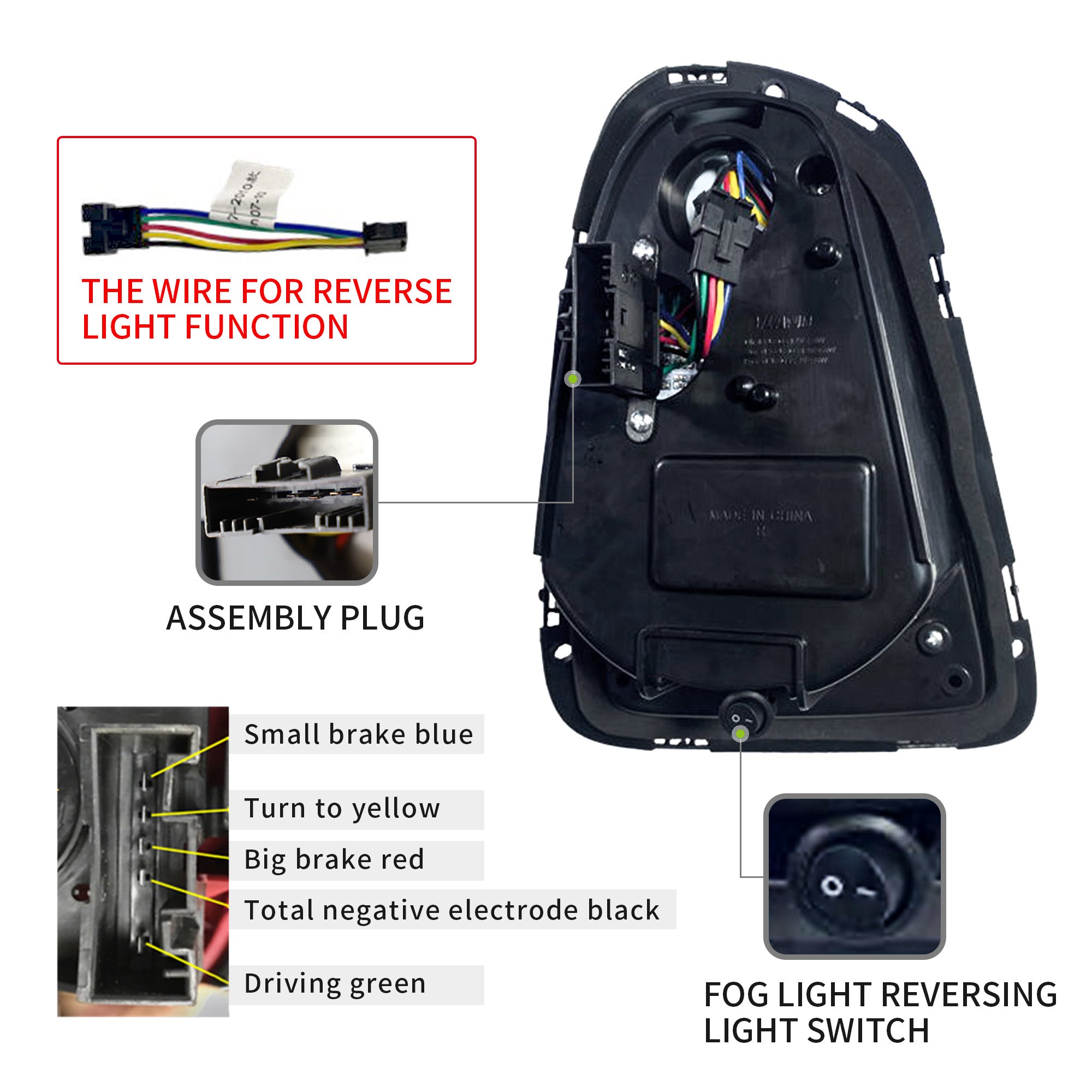 VLAND LED Taillights For Mini Cooper 2007-2013 R56 R57 R58 R59 (100 Pairs)