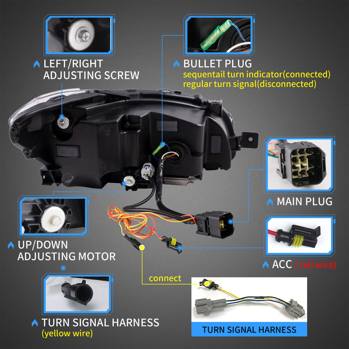 VLAND LED Headlights And Taillights For 2015-2021 Subaru WRX