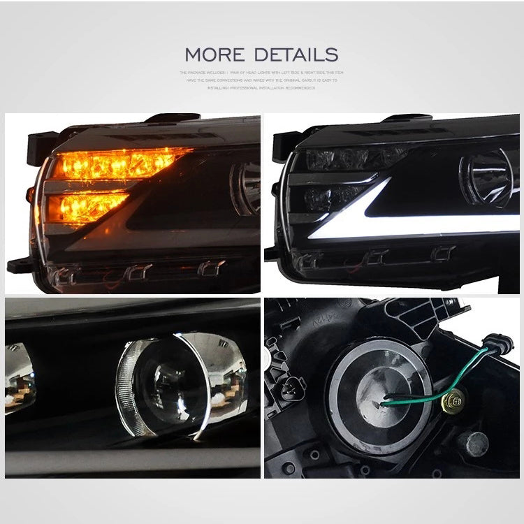 Phares LED VLAND pour Toyota Corolla 2014-2019 0251-GNLZ