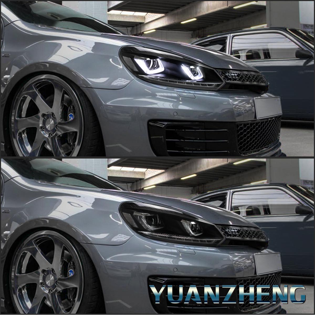 <t0>LAND  LED  HeadlighTs  For  Golf  Mk6 2009-2014 Halogen  Models (Europe  is (2008-2012)