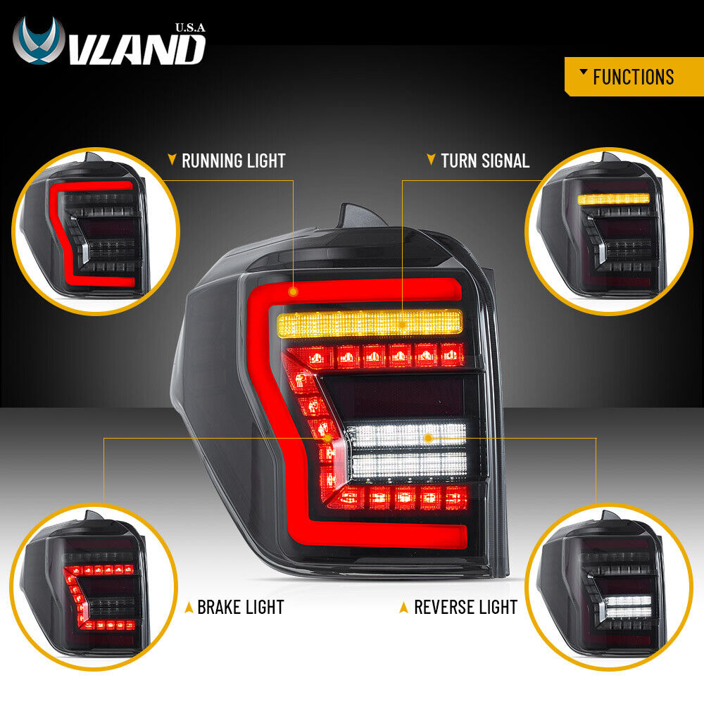 2010-2024 Toyota 4Runner Full LED Rear Tail Lights Assembly