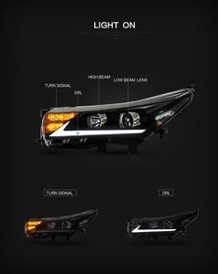 Phares LED VLAND pour Toyota Corolla 2014-2019 0251-GNLZ