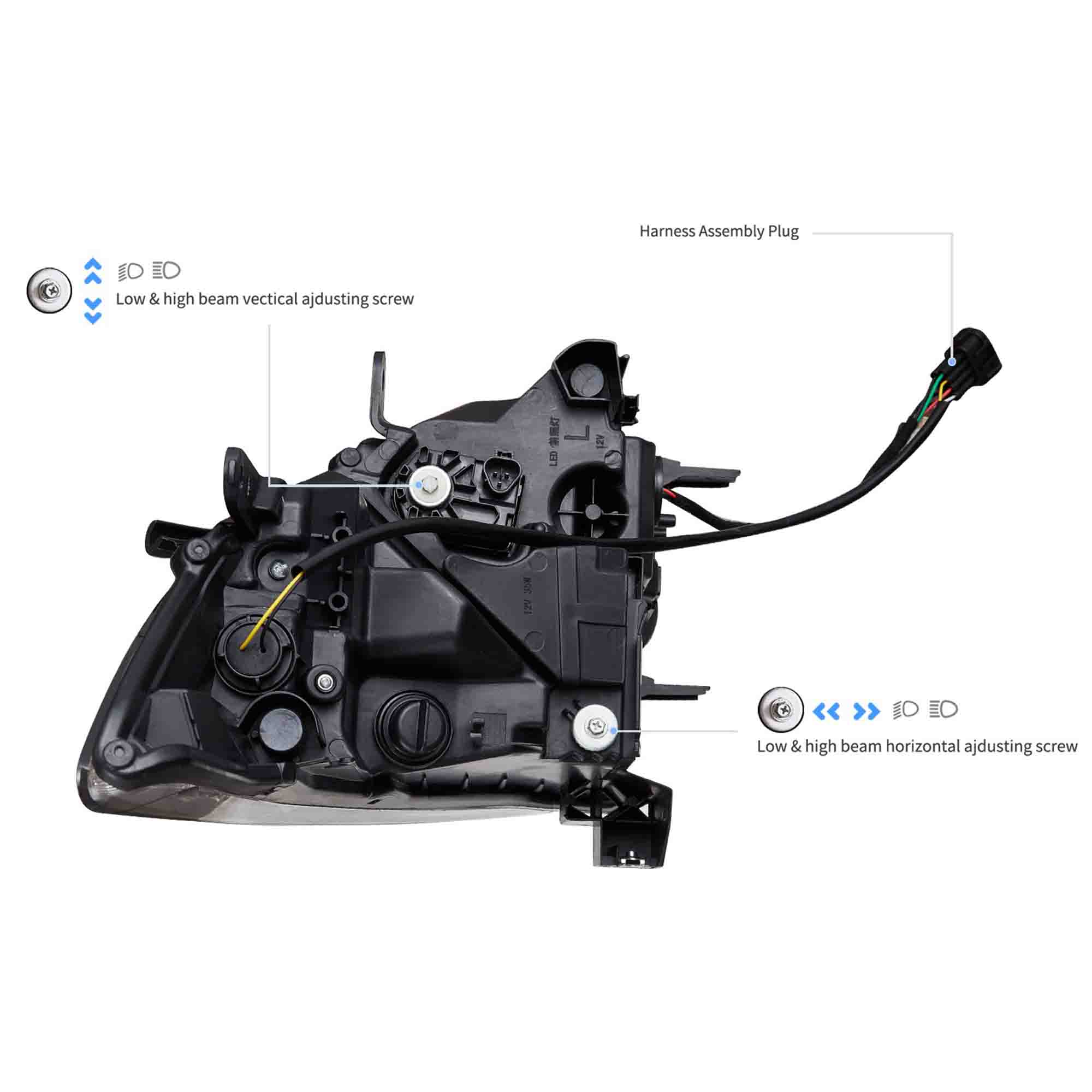 VLAND-LED-Scheinwerfer für 2008-2023 Nissan GTR R35