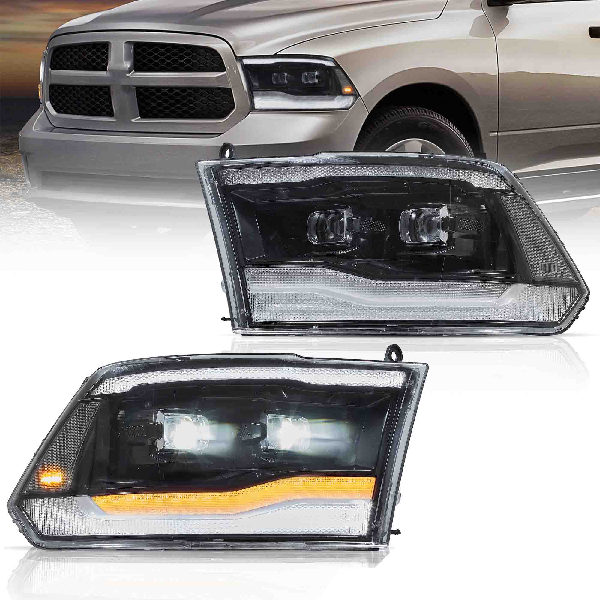VLAND LED Headlights For 2009-2018 RAM 1500 2500 3500