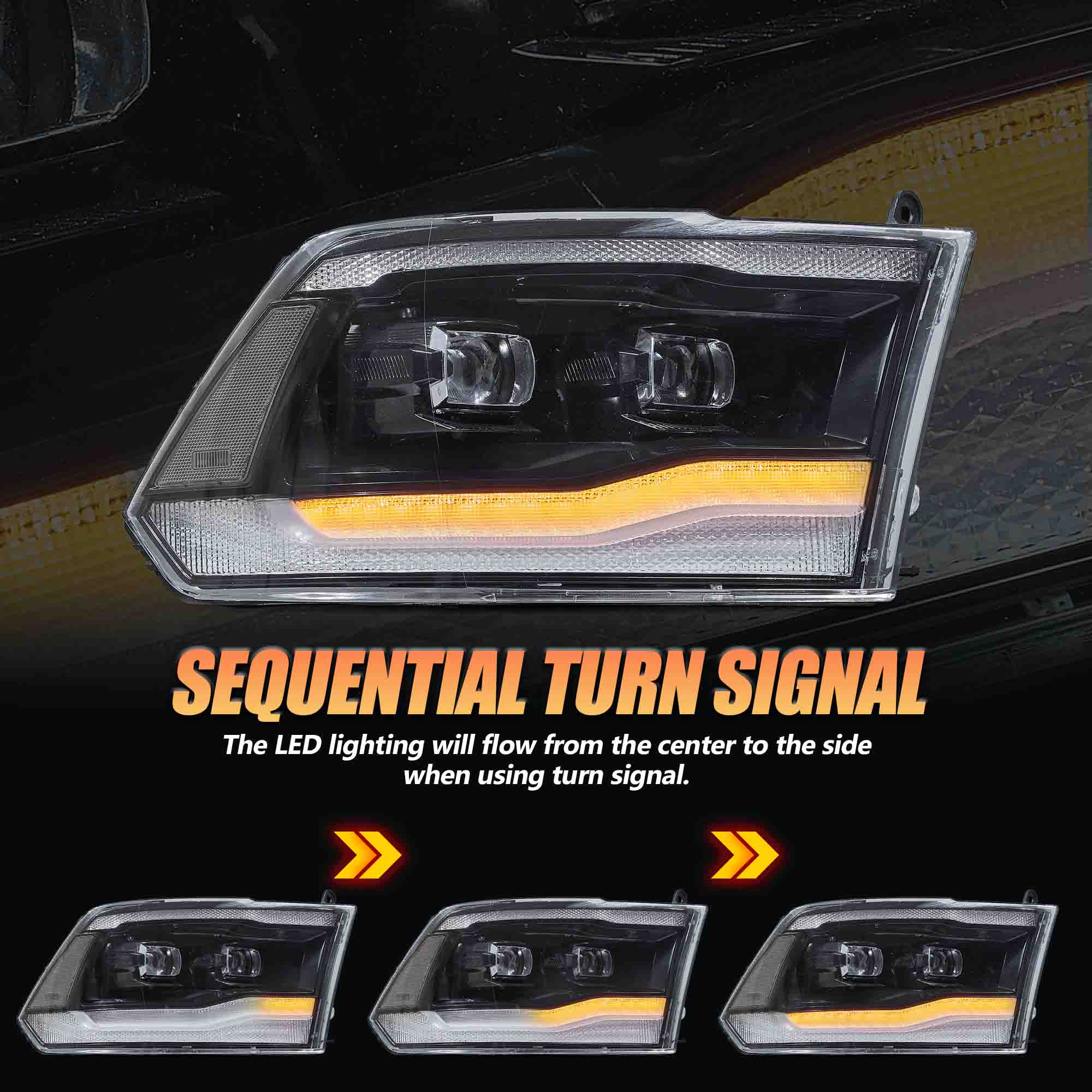 VLAND LED Headlights For 2009-2018 RAM 1500 2500 3500