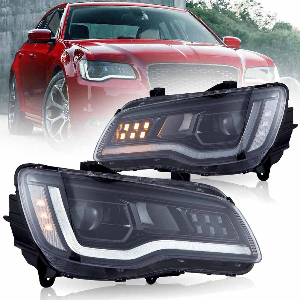 <<t16>0>LAND  LED  ProjecTor  HeadlighTs  For 2011–2023 Chrysler 300