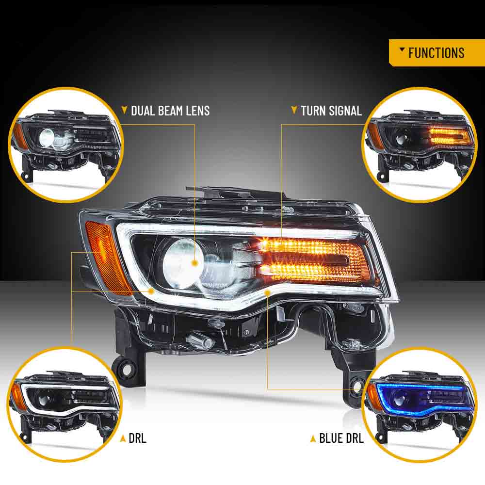 VLAND LED Headlights For 2014-2022 Jeep Grand Cherokee (WK2)