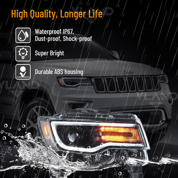 VLAND LED Headlights For 2014-2021 Jeep Grand Cherokee (WK2)