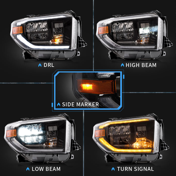 VLAND LED Headlights For 2014-2020 Toyota Tundra Aftermarket Front Lights