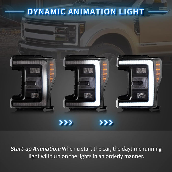 VLAND LED Headlights For 2017-2019 Ford F250 F350 F450 F550