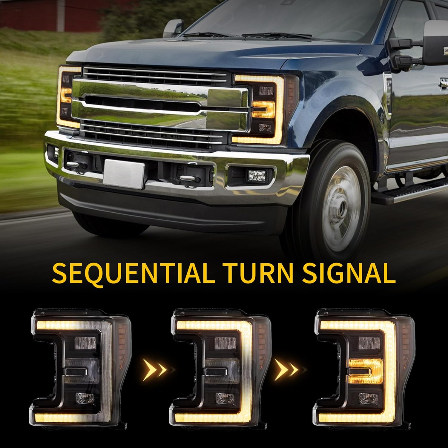 VLAND LED Headlights For 2017-2019 Ford F250 F350 F450 F550 Super Duty