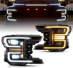 <<<<t51>48>18>0>LAND  LED  HeadlighTs  For 2018-2020 Ford  F150 w/sTarT-up  animaTion