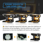 <<<<t51>48>18>0>LAND  LED  HeadlighTs  For 2018-2020 Ford  F150 w/sTarT-up  animaTion