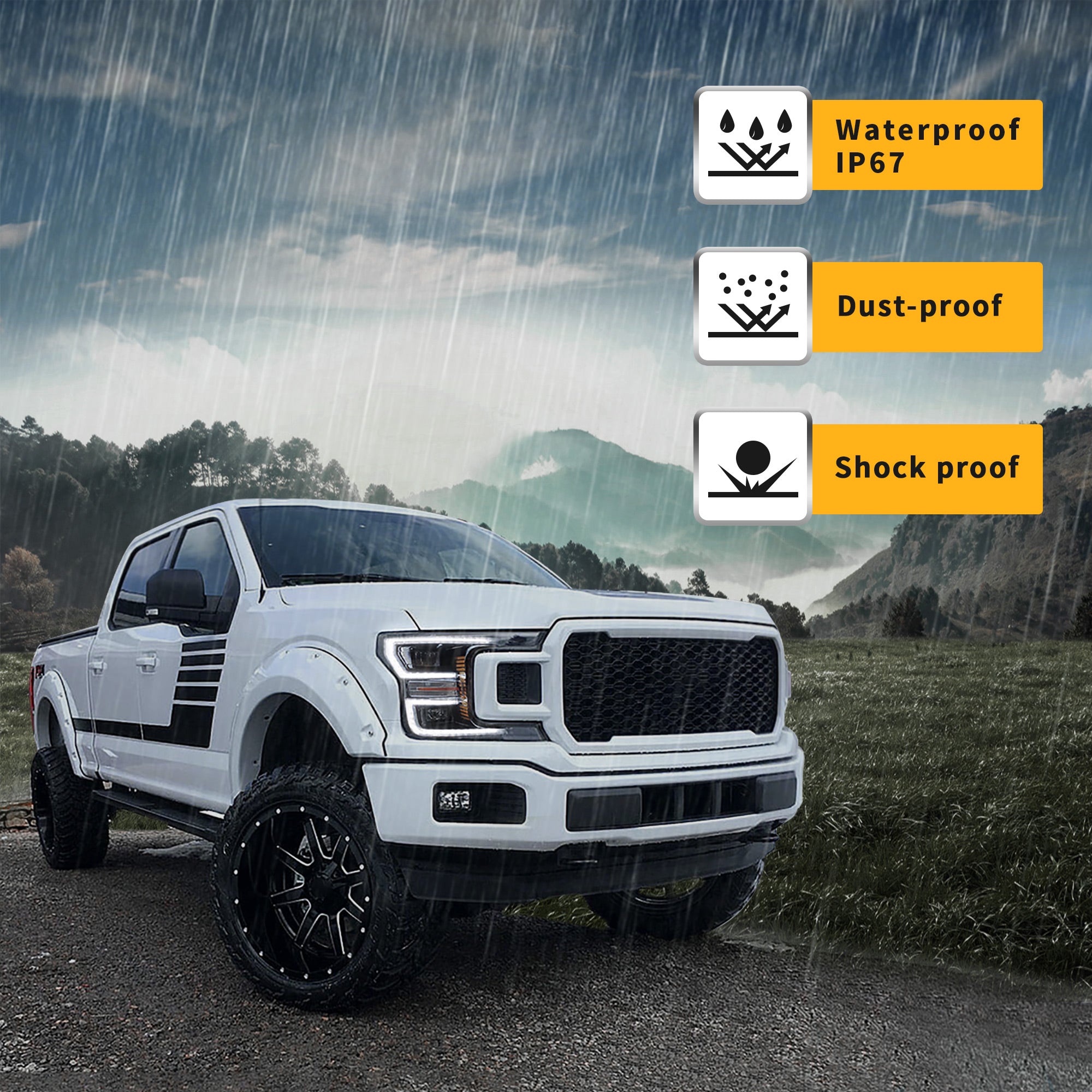 VLAND-LED-Scheinwerfer für 2018-2020 Ford F150 mit Start-up-Animation