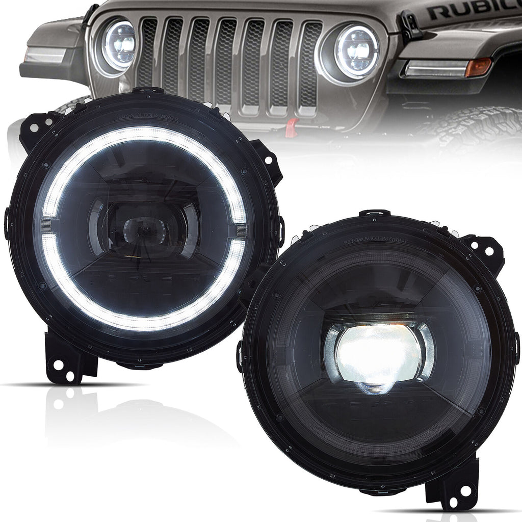 VLAND LED Headlights For 2018-2023 Jeep Wrangler JL Gladiator JT
