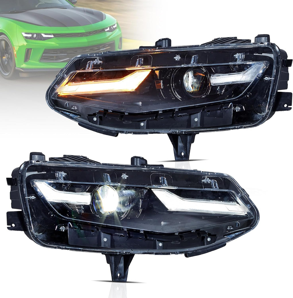 VLAND LED Headlights For 2019-2024 Chevrolet Camaro Coupe & Convertible