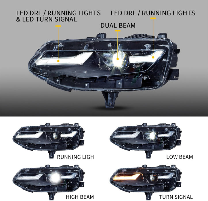VLAND LED Headlights For Chevrolet Camaro 2019-2024