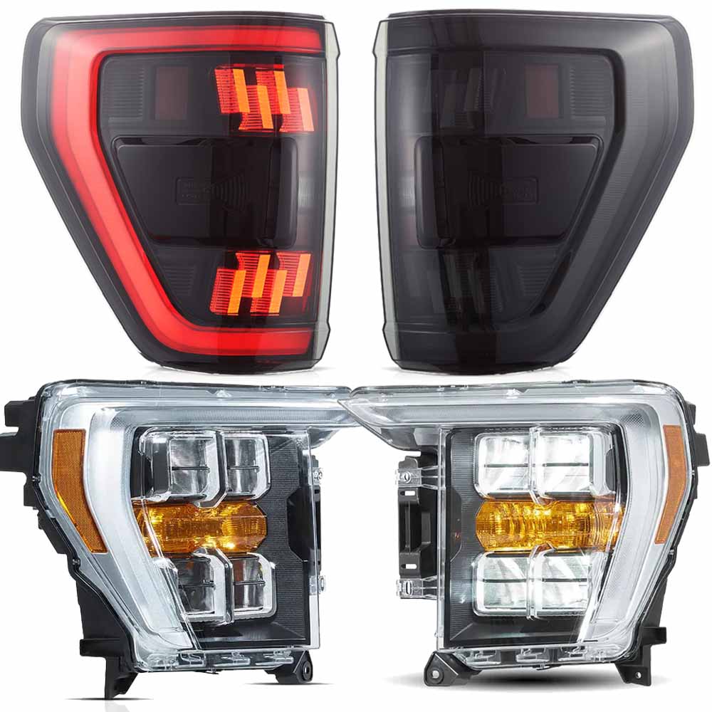 <<t18>0>LAND  LED  HeadlighTs  and  TaillighTs  For 2021-2023 Ford  F150