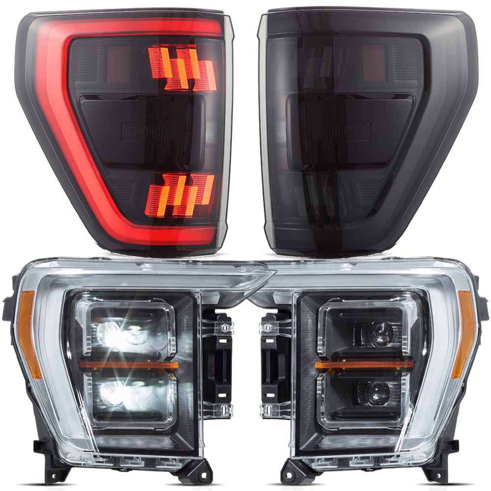 <<t18>0>LAND  LED  HeadlighTs  and  TaillighTs  For 2021-2023 Ford  F150