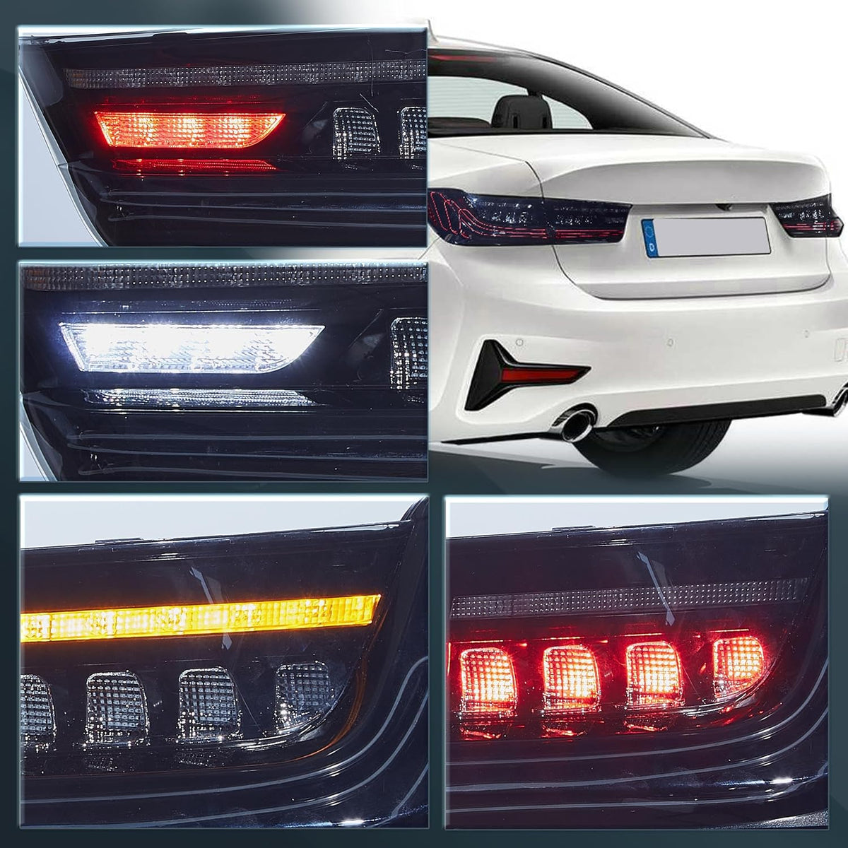 VLAND LED Laser Taillights For 2020-2024 BMW 3 Series G20 M3 G80