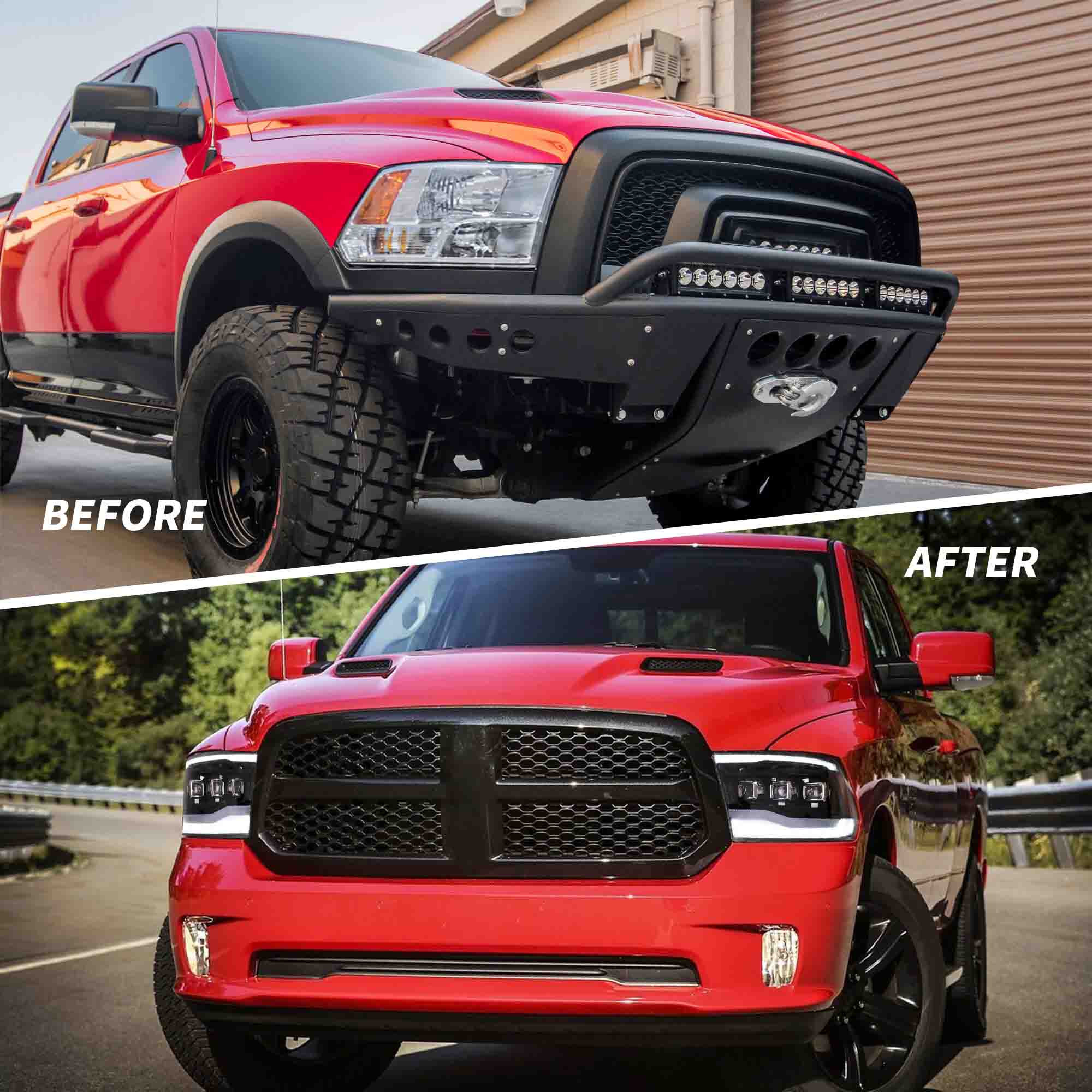 VLAND LED Projector Headlights For 2009-2018 RAM 1500 2500 3500