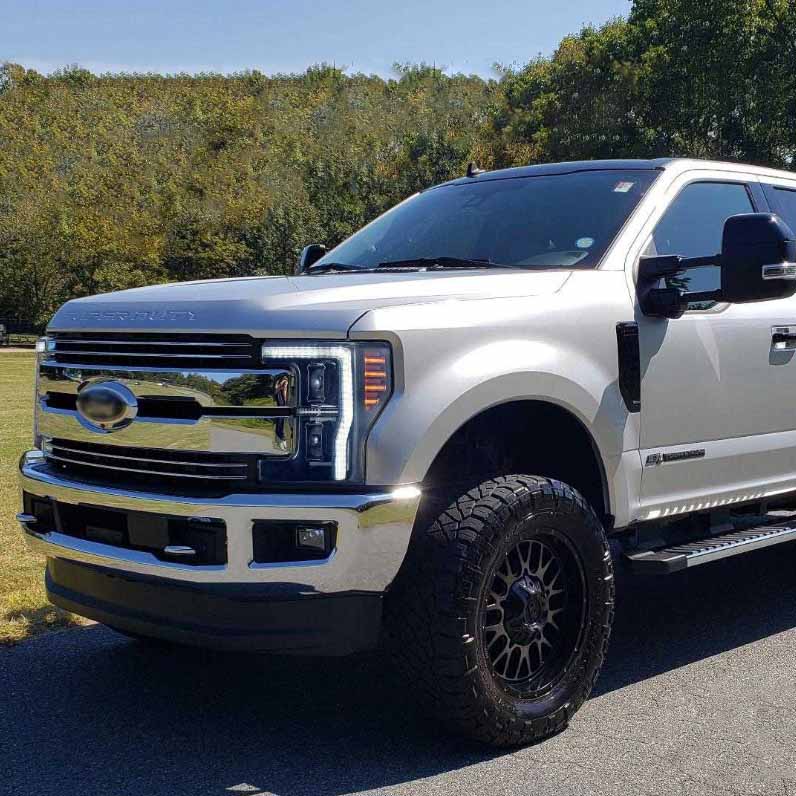 VLAND LED Projector Headlights For 2017-2019 Ford Super Duty F250 F350 F450 F550