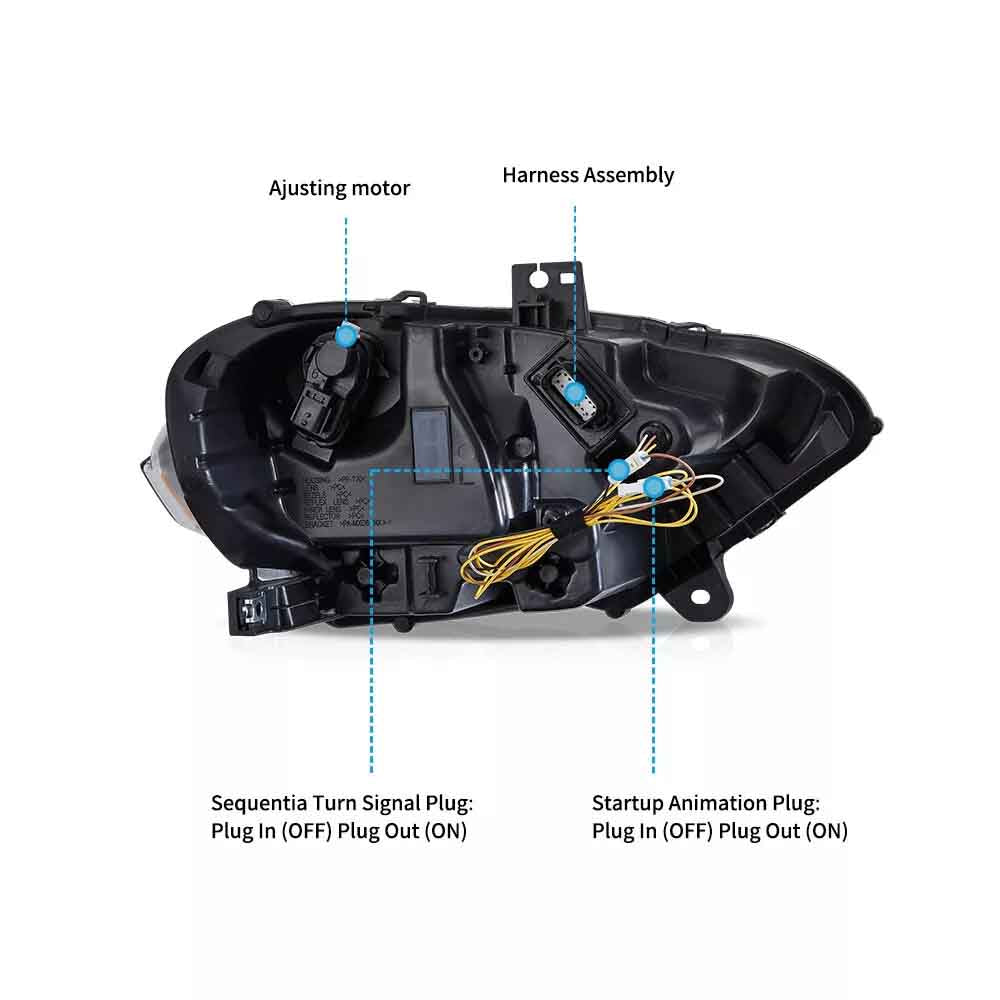 VLAND LED Projector Headlights For 2018-2023 Ford Mustang (S550 Facelift)