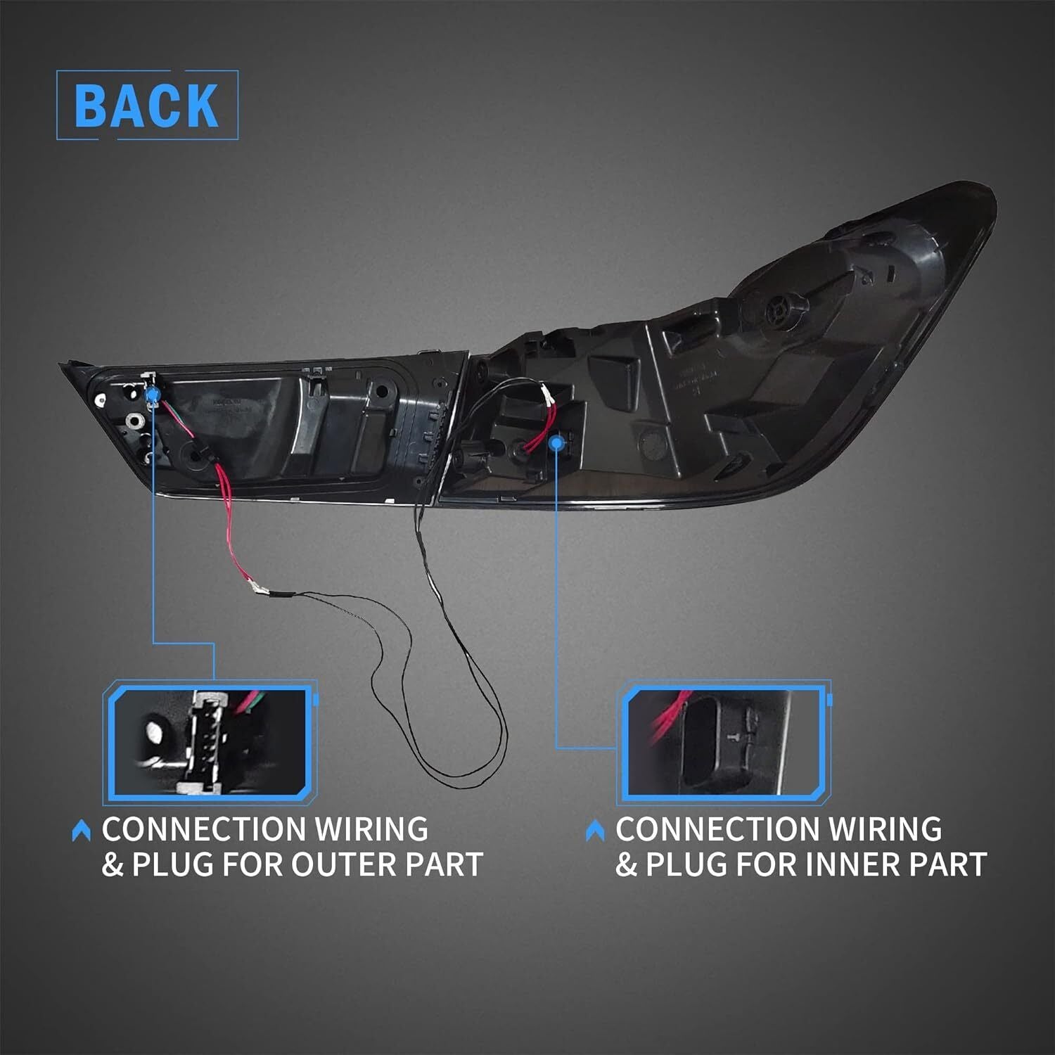 VLAND LED Taillights For 2020-2024 BMW 3 Series G20 M3 G80 W/Sequential Amber Turn Signal