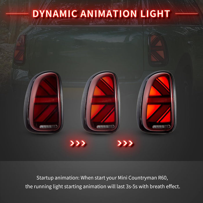 Vland luces traseras LED completas para 2010-2016 BMW Mini Countryman Cooper R60 luces traseras del mercado de accesorios