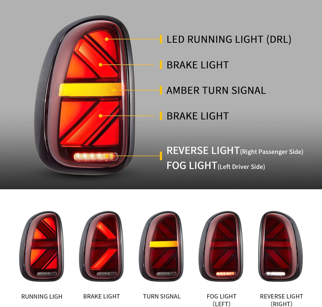 <<t19>0>LAND  LED  Tail  LighTs  For 2010-2016 Mini  CounTryman  R60