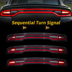 <t0>LAND  LED  TaillighTs  For 2011-2014 Dodge  Charger  W/Red  Turn  Signal