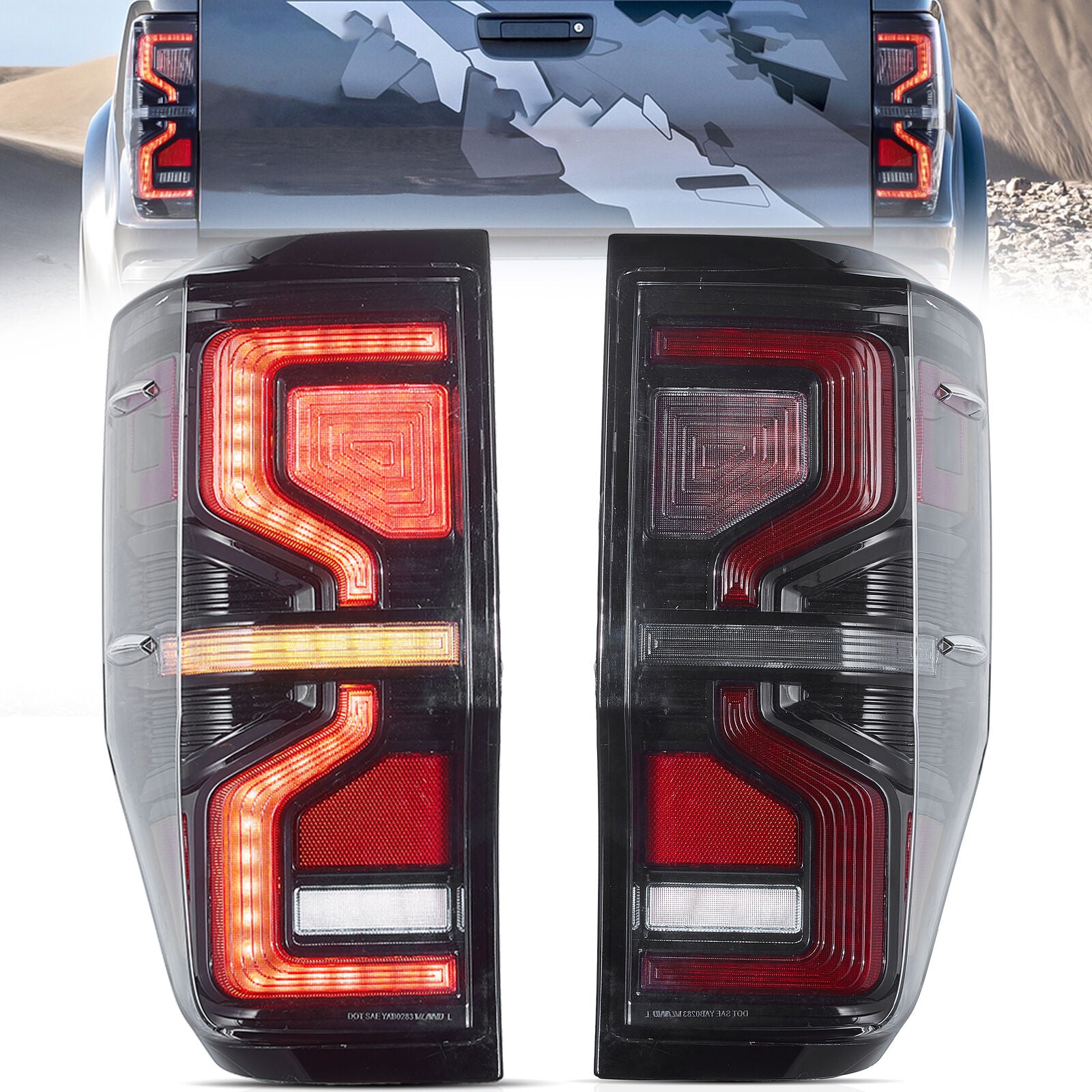 Feux arrière LED VLAND pour Ford Ranger T6 2012-2021