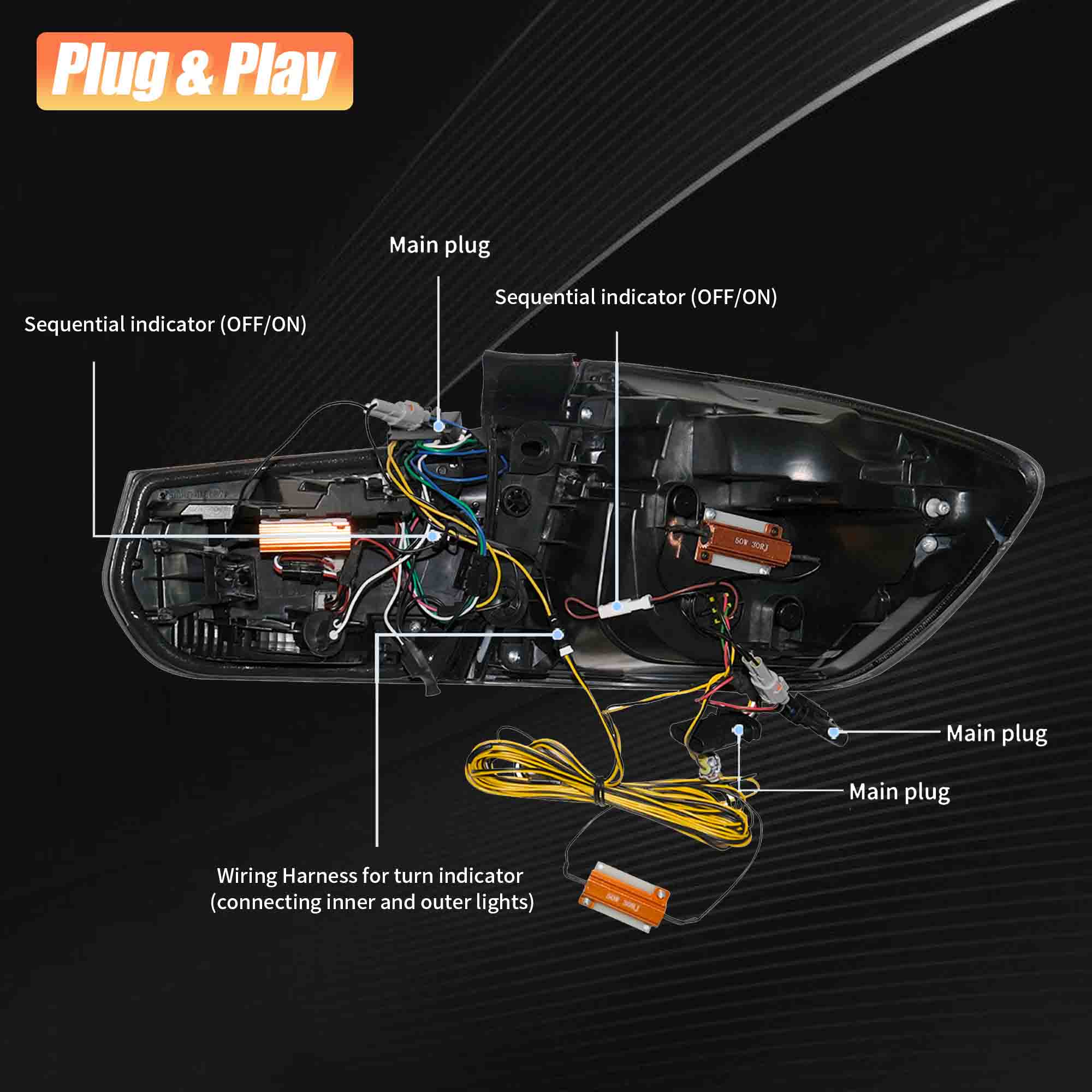 VLAND LED Taillights For 2012-2019 BMW 3 Series F31 Touring