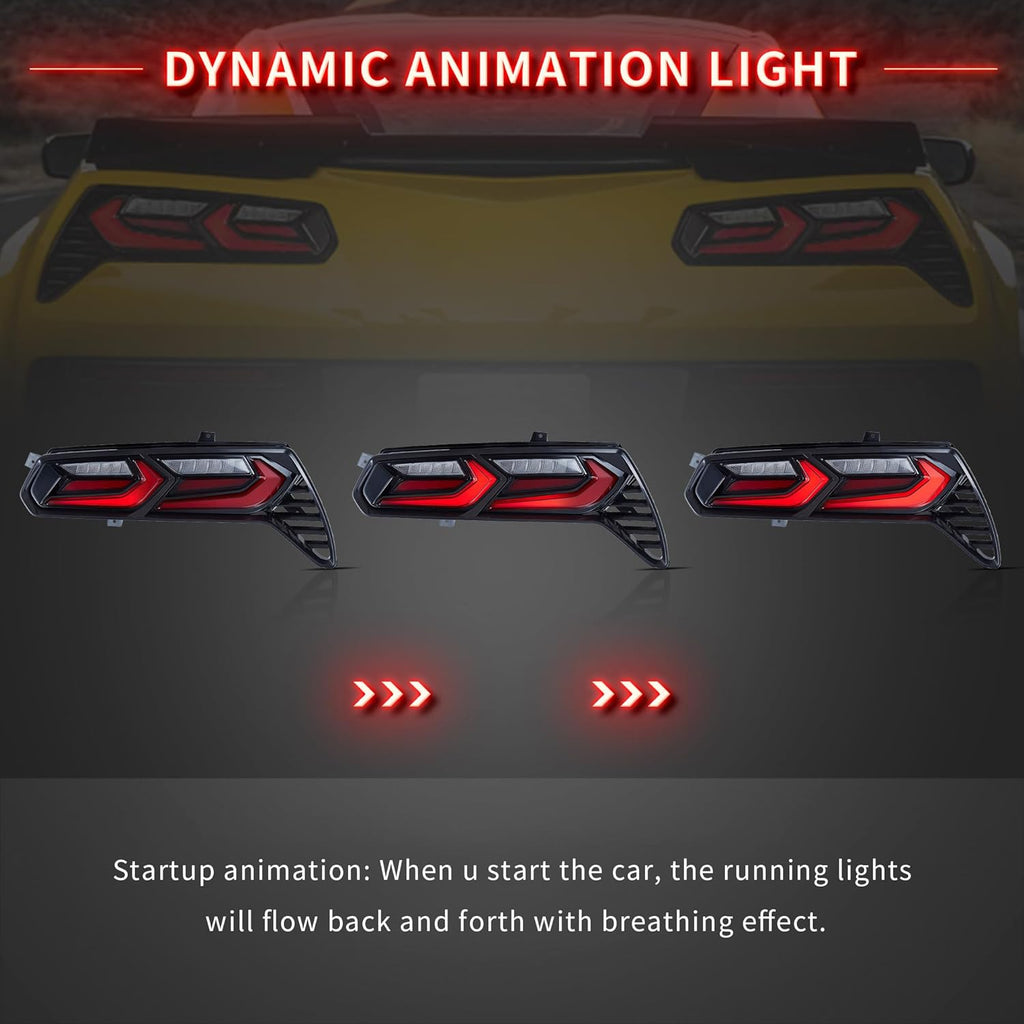 Feux arrière à LED VLAND pour Chevrolet Corvette C7 2014-2019