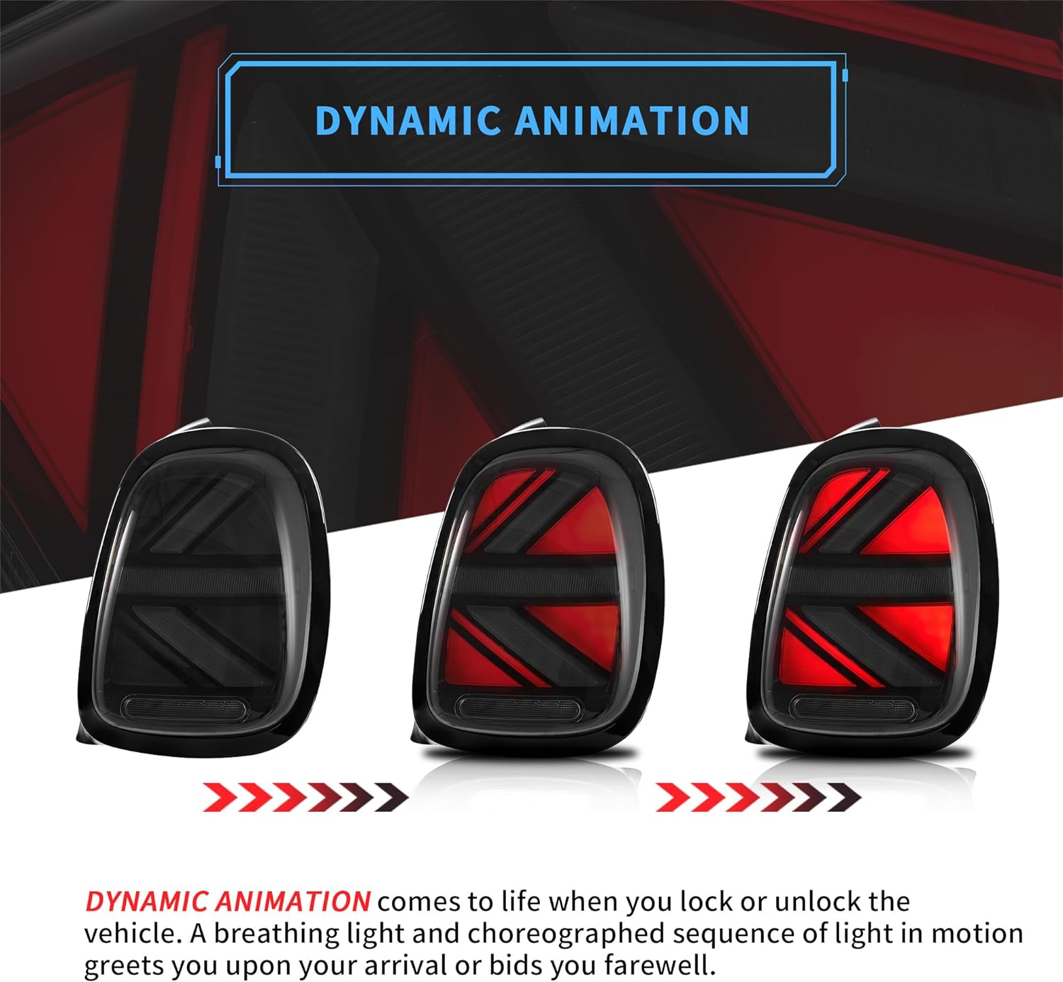 VLAND Full LED Taillights For 2014-2019 Mini Cooper Hatch F55 F56 F57