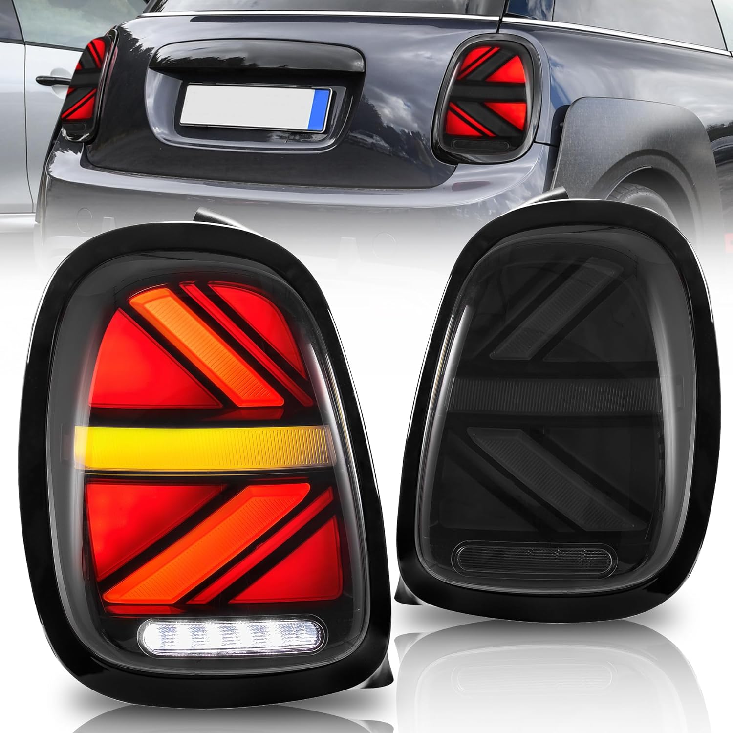 VLAND Full LED Taillights For 2014-2019 Mini Cooper Hatch F55 F56 F57
