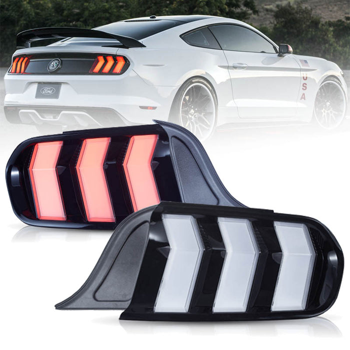 VLAND LED Taillights For 2015-2023 Ford Mustang S550 W/5 Modes Turn Signals